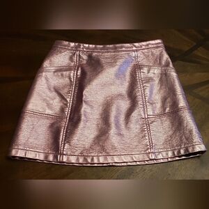 Art Class Metallic Pink A-Line Skirt with Front Pockets, Size L (10/12)